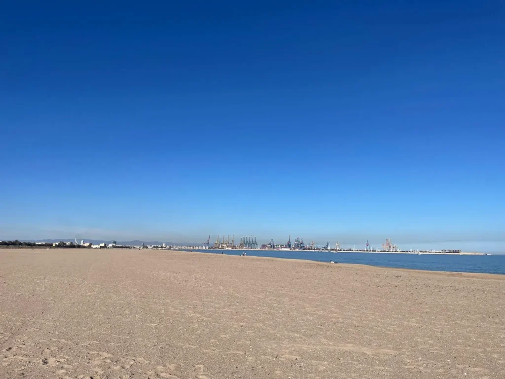 Praia urbana de Valência
